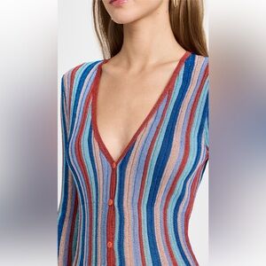 Beautiful striped rainbow dress mid length